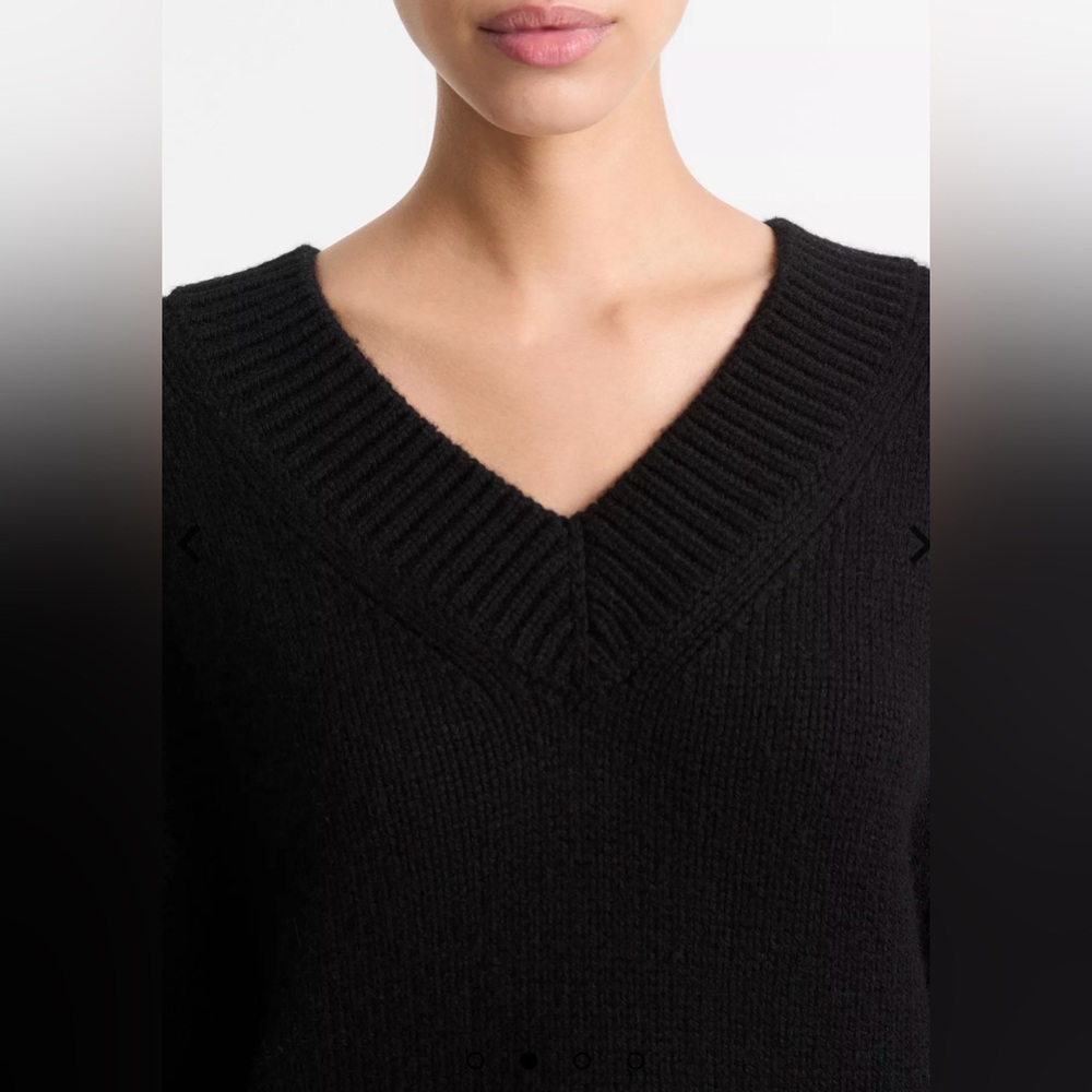 VINCE Wool and Cashmere Drop Shoulder V Neck Sweater Size Small - Picture 4 of 9